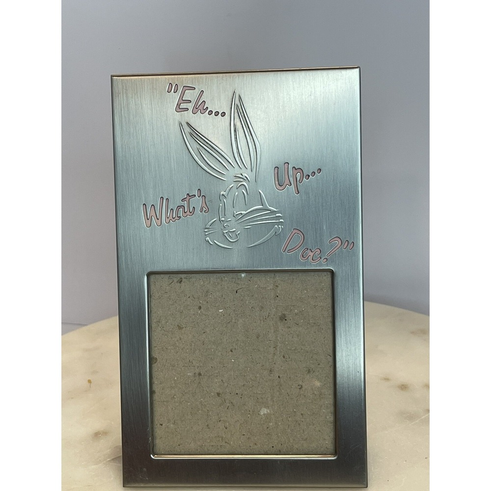 Vintage Looney Tunes Bugs Bunny What's Up Doc? Easel Stand Up Picture Frame 3X3